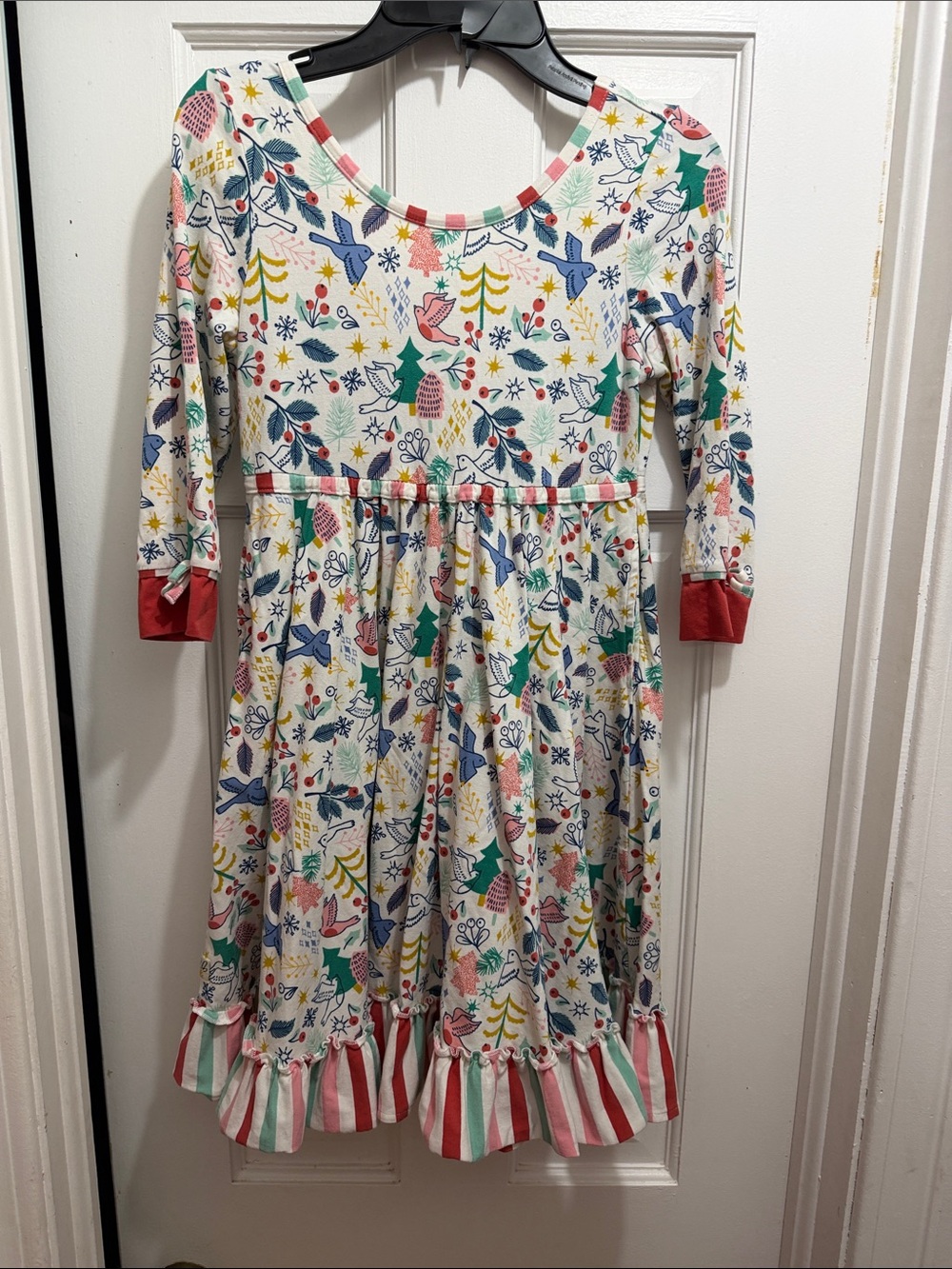 Wildflowers Girls' Multi-Color Christmas Print Dress